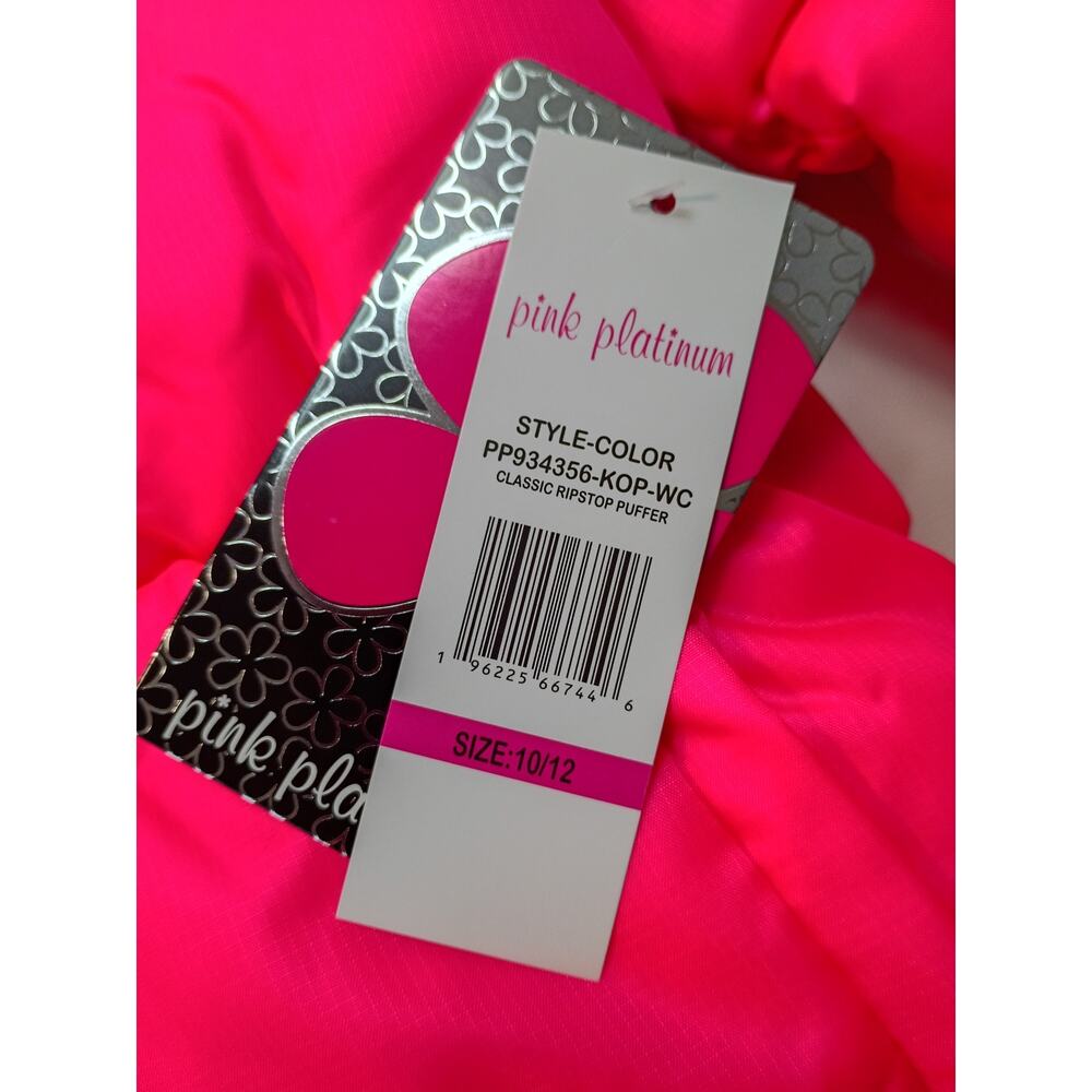 Pink Platinum Girls' Classic Ripstop Puffer Jacket - L - Picture 2 of 7